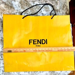 FENDI Large Yellow Shopping Bag 18”x22”x5.75”